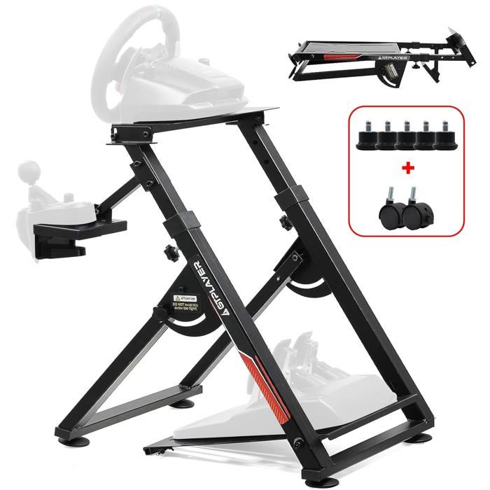 Support volant - GTPLAYER - Compatible Logitech G920/G29 - Réglable hauteur & inclinaison - Support levier et gobelet
