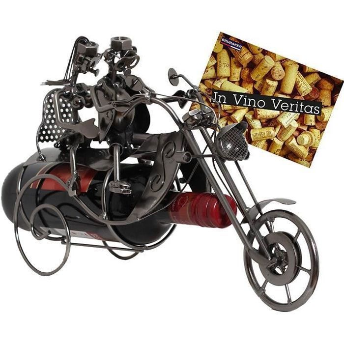 Porte-bouteille en Métal Moto Chopper - La cave Cdiscount