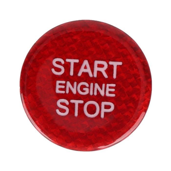 Autocollant Fibre De Carbone Pour Bouton De Démarrage Volvo V40, V60, S60, XC60, S80L - Rouge, Installation Facile