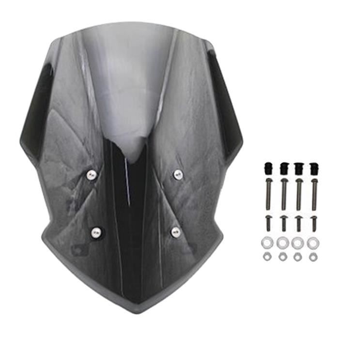 Pare-brise Double Bulle Pour Kawasaki Ninja ZX12R 2000-2001 – ABS Noir – Réduction Bruit Vent, Protection