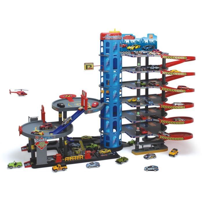 MAJOZ0 Garage Voiture Enfants City Parking avec Vehicule Miniature,Jouets Cadeau pour Enfanat 