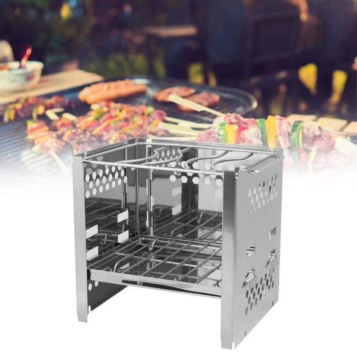 Mini cuisinière réglable en acier inoxydable, barbecue