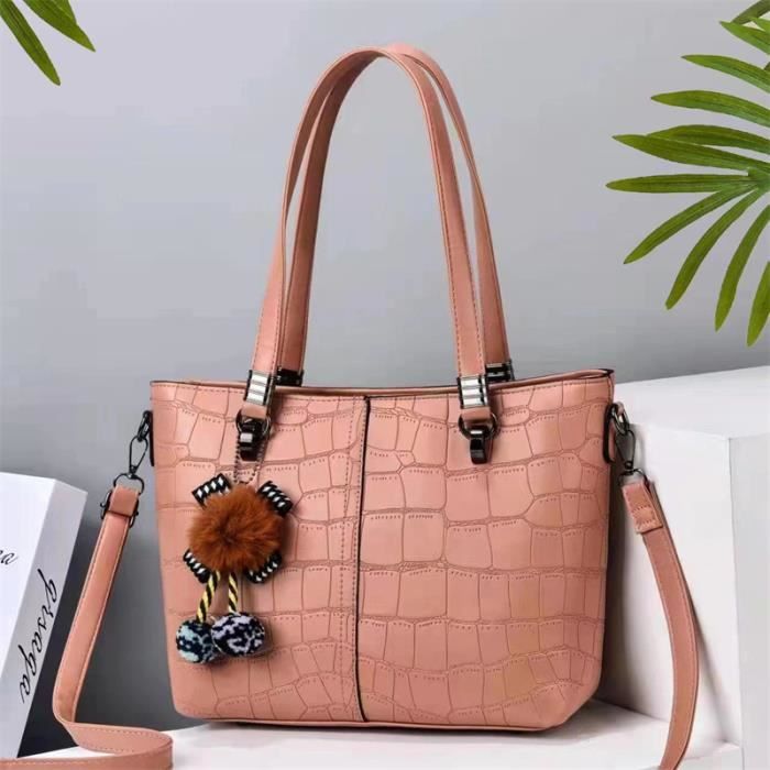 Sac à Main Femme Bandoulière En Simili Cuir PU - Rouge - Format Moyen (30x20x12 Cm) - Style Hobo/messager - Neuf