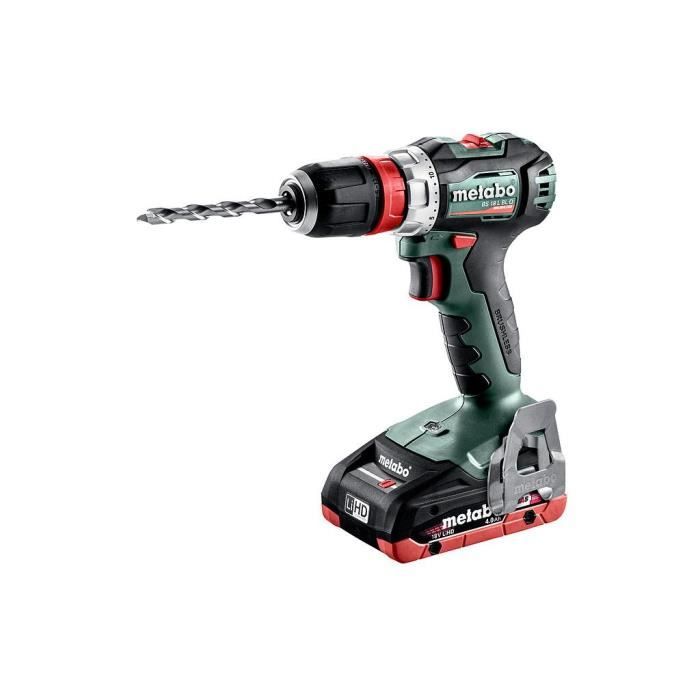 Perceuse visseuse sans fil Metabo BS 18 BL Q 18V 2x4.0 Ah LiHD 25 / 60 Nm avec coffret - vue 1