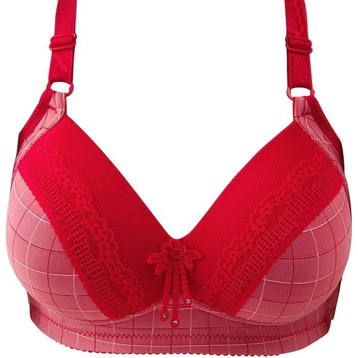 Lot De 3 Soutiens-Gorge Femme Avec Armature - Dentelle Sexy, Dos Nu - Grandes Tailles - Lingerie Française Quotidienne