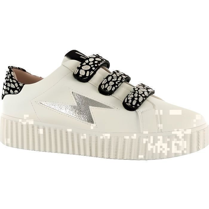 VANESSA WU Baskets basses Vanessa Wu Daisy Argent - Femme - Blanc - Synthétique - Lacets