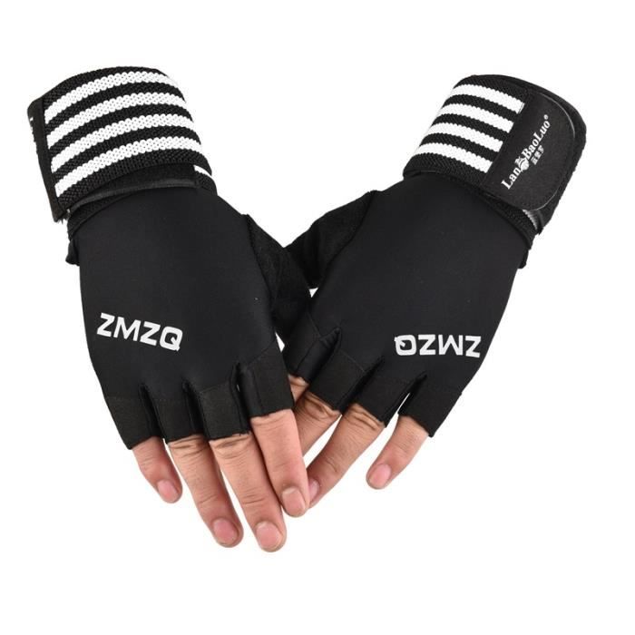 Gants De Sport Sans Doigts Pclapora – Protection Main Haltérophilie – Silicone Antidérapant