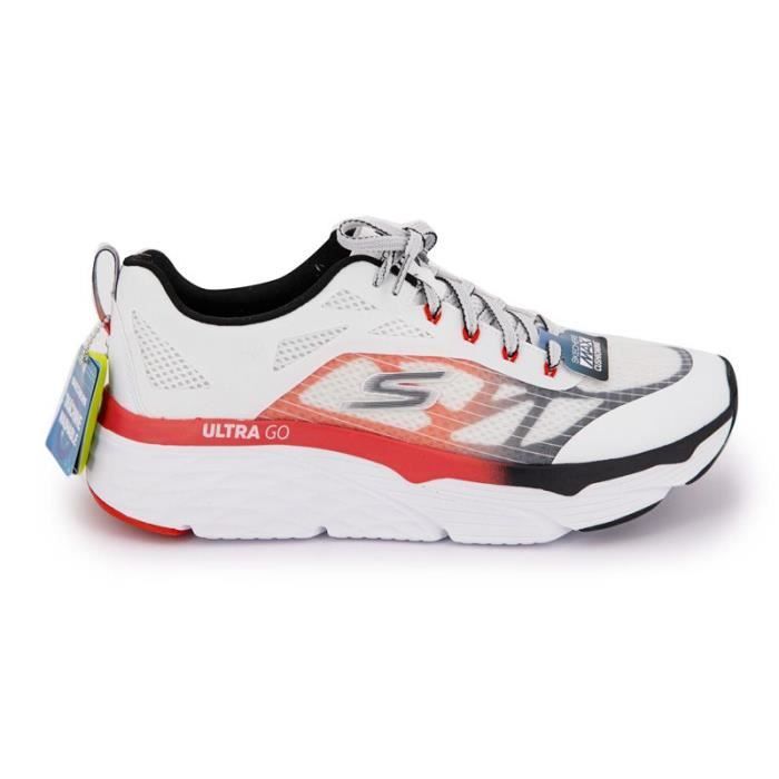 Baskets Max Cushioning Elite Safeguard Homme SKECHERS - Lacets - Synthétique - Blanc - Plat