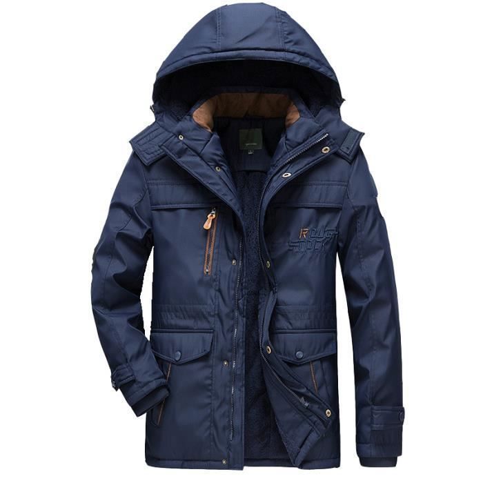 Parka Hiver Homme - Doudoune Chaude Avec Capuche, Coupe Standard, Matelassée, Pour Grand Froid, Quotidien Et Style Décontracté - 4