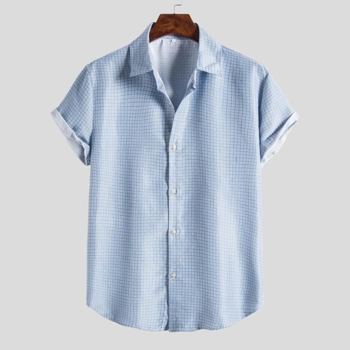 Chemise décontractée à manches courtes à imprimé hawaïen décontracté à