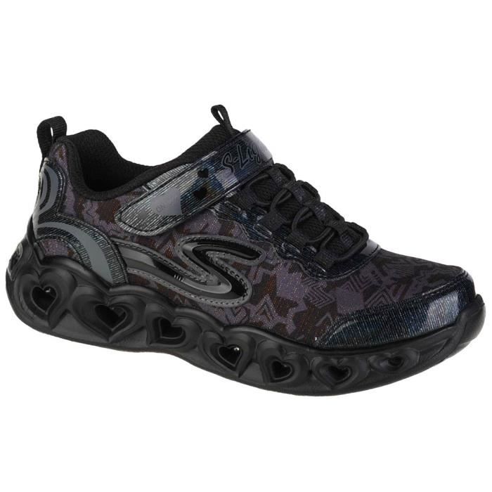 Skechers Sneakers - SKECHERS - Heart Lights 20180L-BBK - Enfant Fille - Dessus synthétique - Système lumineux