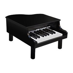 New Classic Toys Piano à queue enfant 18 touches bois noir