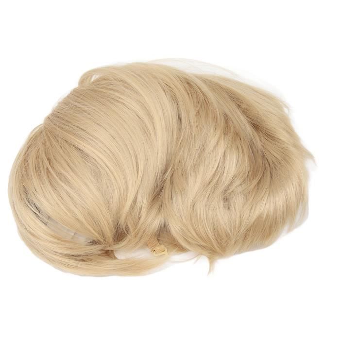 PERRUQUE courte pour poupée en Cheveux naturels Taille 13 : 40,5 cm