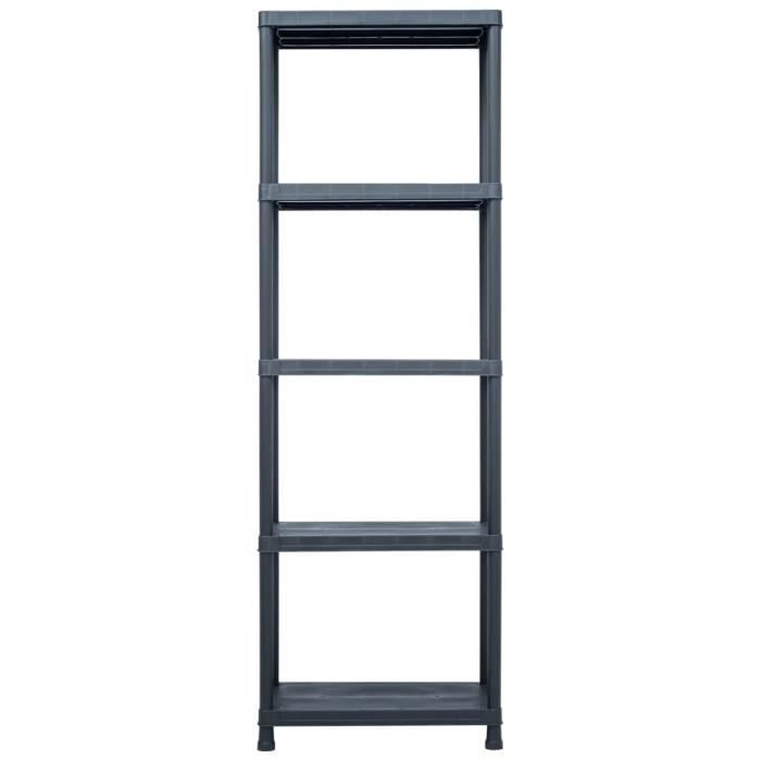 Étagère de rangement - OMABETA - M18141 - Noir - Plastique - 125 kg - 60x30x180 cm