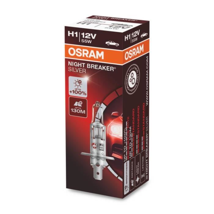 Ampoule OSRAM H1 Night Breaker Silver 12V 55W