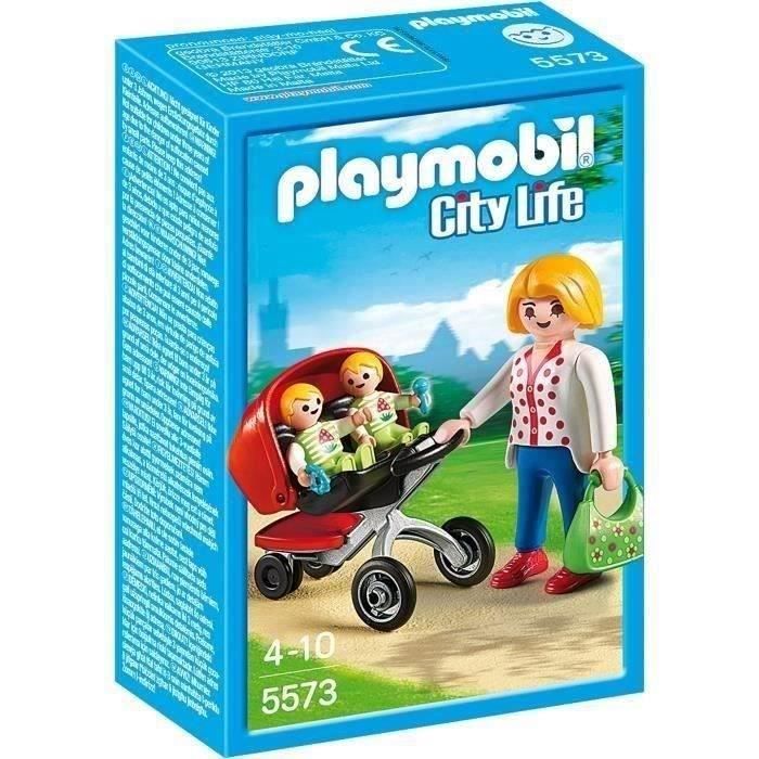 poussette playmobil jumeaux