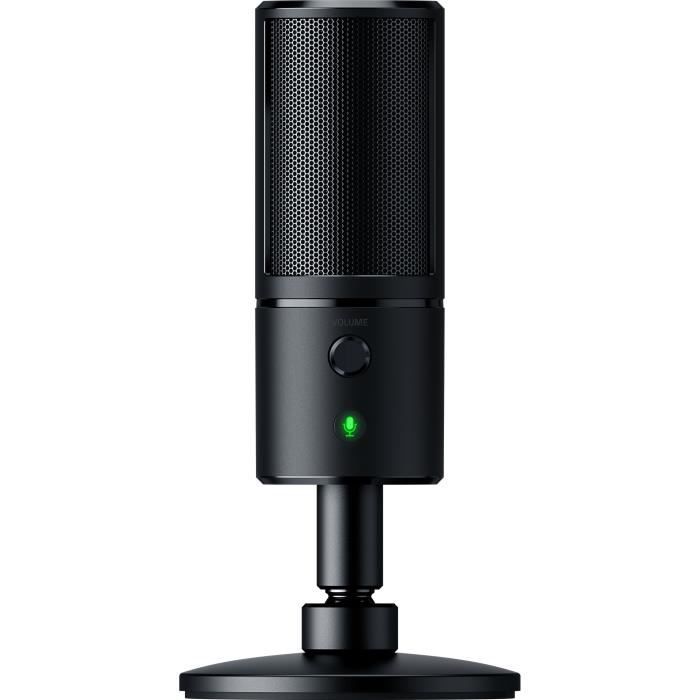 Microphone Razer Seiren - Enregistrement HD de qualité studio - 4 directivités ajustables - Amplificateur de casque intégré
