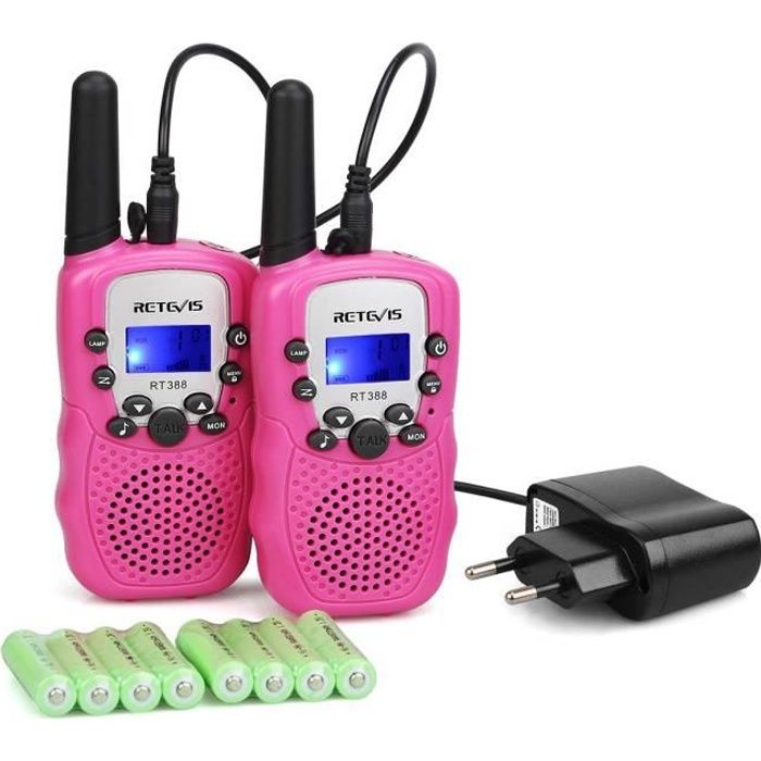 Retevis RT388 Talkie Walkie Enfant Rechargeable PMR446 8 Canaux 10