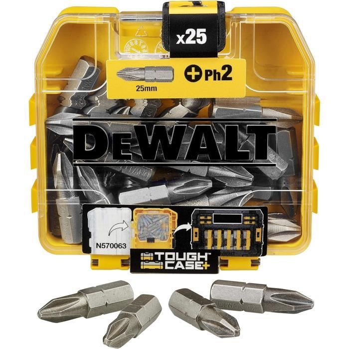 Boîte De 25 Embouts T20 DeWalt Extreme Impact - Pour Visseuse à Choc, Rangement TSTAK