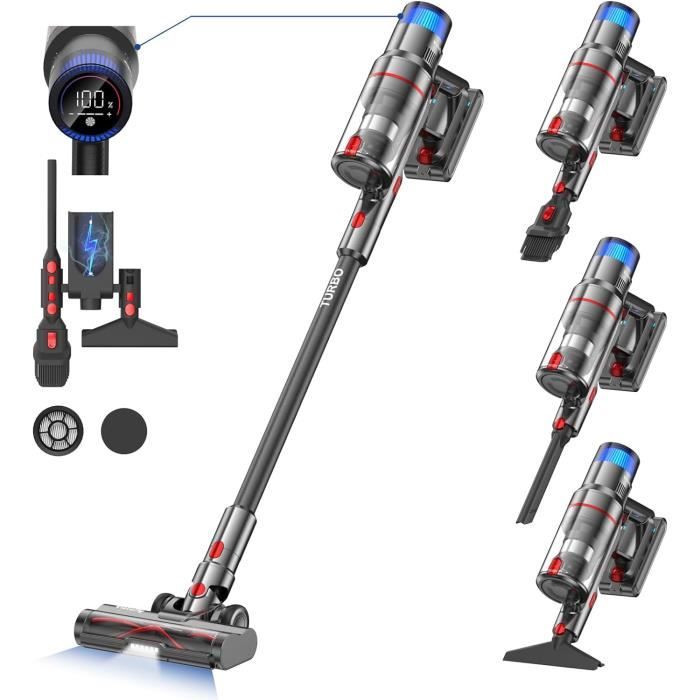 Aspiration 40KPa Aspirateur Balai Sans Fil Proscenic P11 Ultra - 40KPA, 450W, Autonomie 40min - GreenEye Laser - Pour Sols Et Tapis Aspirateur Balai Autonomie 40min