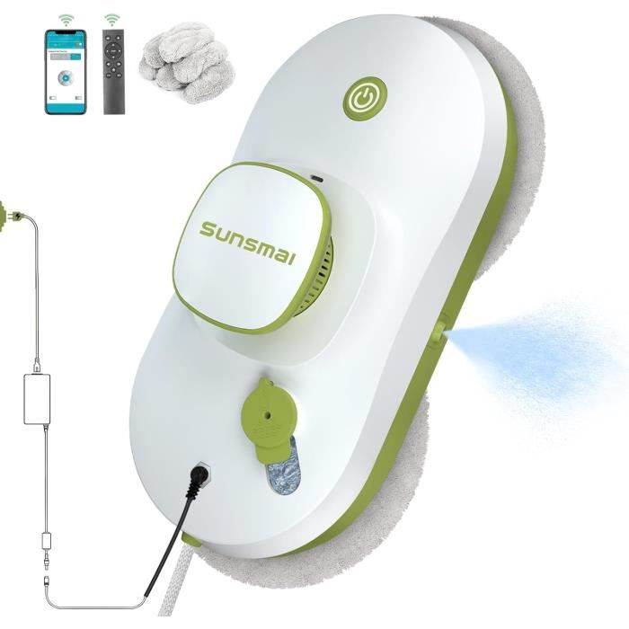 Oamger Robot Lave-Vitres Automatique 5600Pa - Nettoyage Autonome, Pulvérisation Intelligente, Télécommande Incluse, Parfait Pour Fenêtres Et Surfaces Vitrées - 8