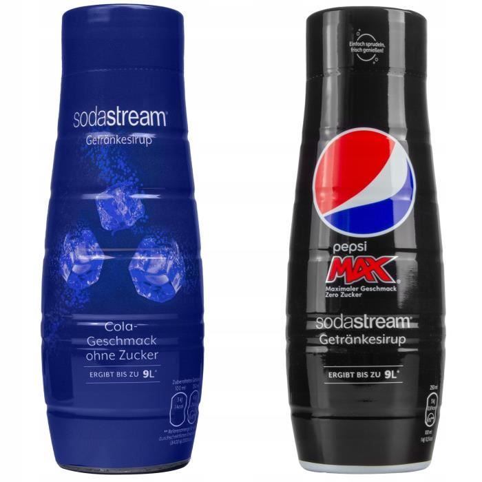 Set de sirop pour Sodastream Cola sans sucre + Pepsi Max 440ml
