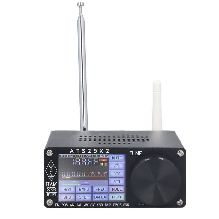 Récepteur Portable Récepteur Radio Pleine Bande FM AM SSB - Scanner Fréquences Haut-Parleur - Alliage Aluminium Récepteur SSB Amateur