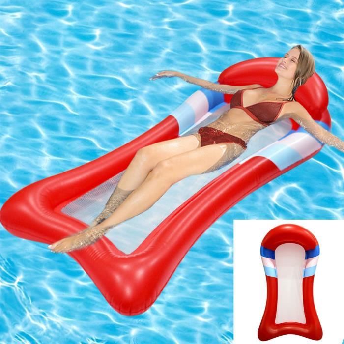 Hamac Gonflable Piscine, 4 En 1 Bouée Matelas Gonflable Chaise De Lit Flottant Pour Adultes Jacuzzi Piscine Plage Summer Fun Rose Bleu 94694185