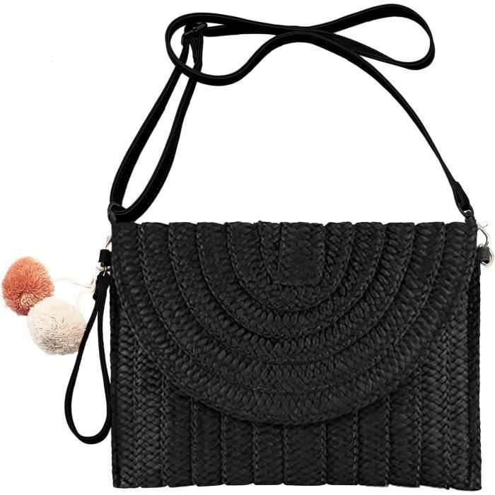Sac ?� bandouli?�re en paille pour femme,[S916] - La cave Cdiscount