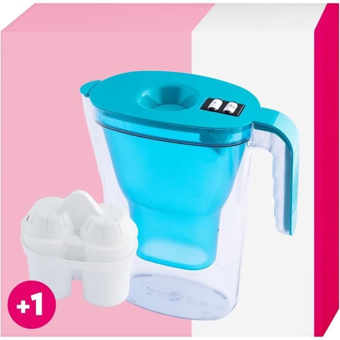 BWT Filtre à Eau Homeside Noir 2,6L - Filtre Eau Potable Avec Cartouche Inclus, Réduit Calcaire, Chlore, Plomb Et Cuivre