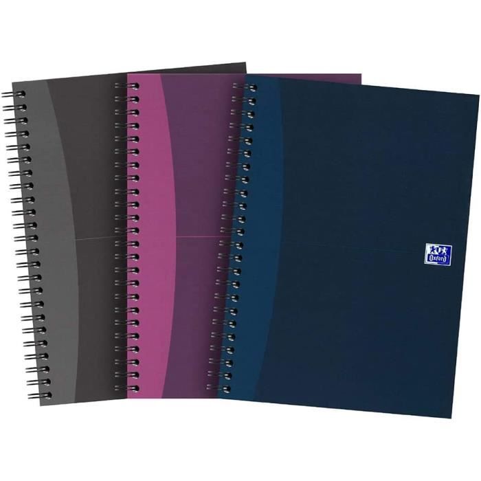 Cahier à Spirales - 17 X 21 Cm - Notebook - Oxford - 160 Pages Petits Carreaux - Copies - Feuilles