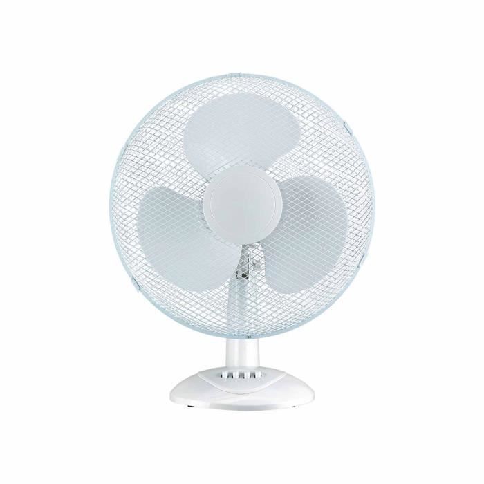 Ventilateur de table Ø30cm 35W 3 Vitesses Confort Blanc Thinia Home. Blanc - Thinia Home