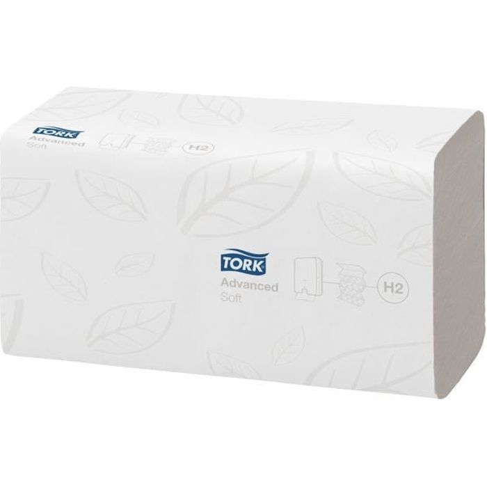 Papier essuie-mains pliage enchevêtrés Tork XPRESS H2 - carton de 3780 - blanc