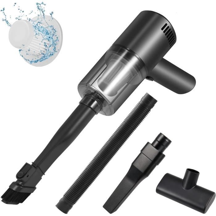 Aspirateur à Main Sans Fil 22000Pa - 3 Vitesses, Filtre HEPA Lavable, 9 Accessoires, Mode Soufflage/aspiration, Pour Voiture, Canapé, Poils D'animaux