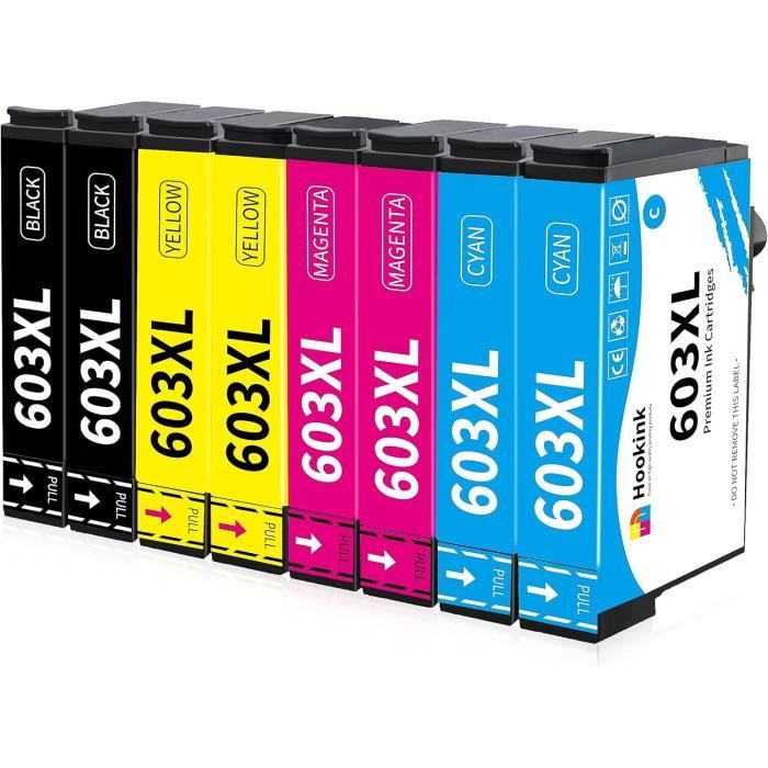 Kit Cartouches Rechargeables Refill24 + 400ml Encre Compatible Epson 603/603XL Pour XP-3100 XP-2105 XP-4100 WF-2810 Et Plus