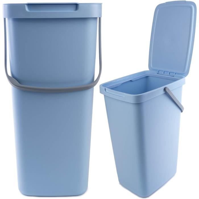 Sensory Bin – Lot De 2 Bacs à Sable Portables – Couvercle Transparent Et Poignée – 32,5 X 21,5 X 7,6 Cm – Pour Tout-petits – Bleu
