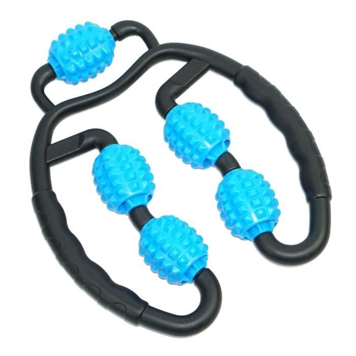Rouleau De Massage Musculaire Anti-Cellulite - Pour Jambes, Cuisses Et Dos - Bleu - Relâchement Des Tensions