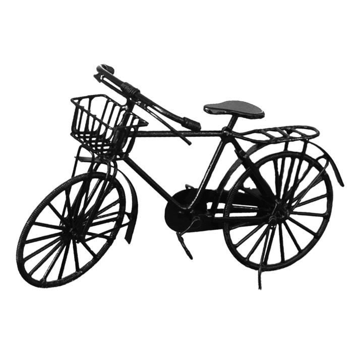 Vélo Miniature échelle 1/10 En Alliage – Rouge, Pour Maison De Poupée, Décoration Ou Collection