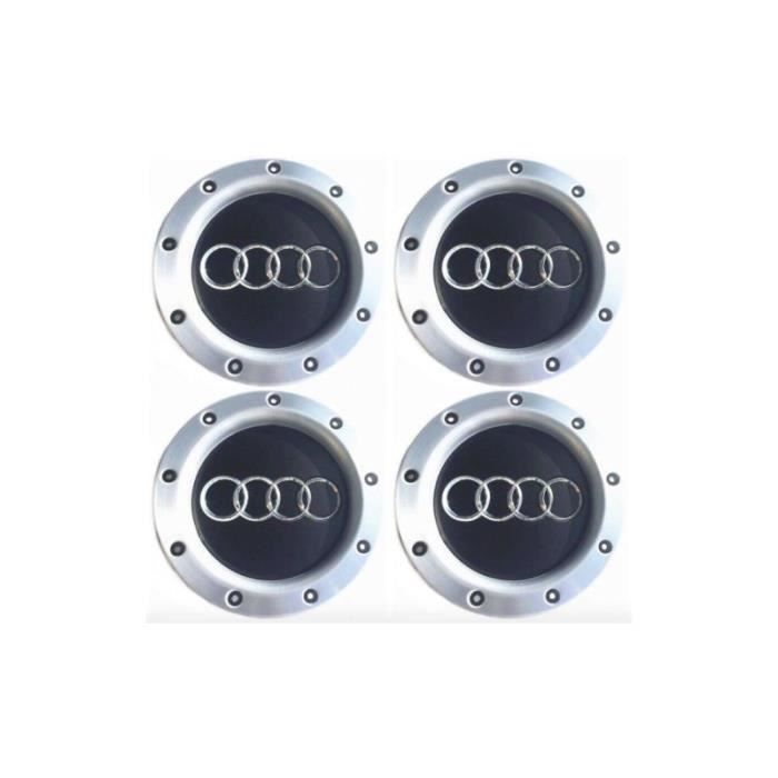 Lot de 4 centre de roue cache moyeu Noir Remplacement pour Audi TT 8D0601165k 8D0 601 165K A253