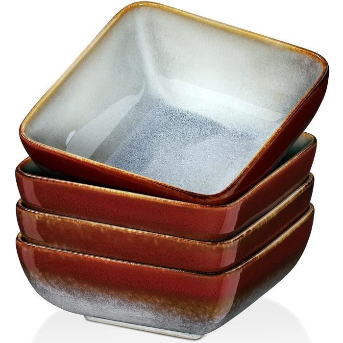 Lot De 6 Grands Bols En Céramique Vancasso - 1,1 Litre - Pour Pâtes, Salades, Soupes - Micro-ondes, Lave-vaisselle Et Four
