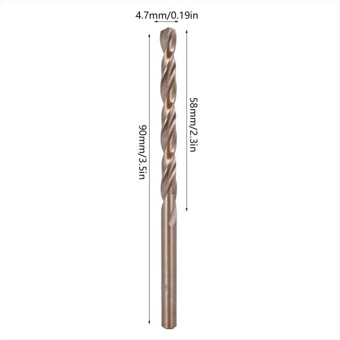 Forets Hélicoïdaux 12mm Titane Tige Hex 1/4'' M35 - Lot Pour Métal, Bois Et Inox
