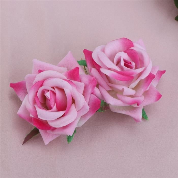 Rose Fleur Peigne Cheveux Accessoire Coiffure Pour Femmes Filles Mariage Nuptiale Rose