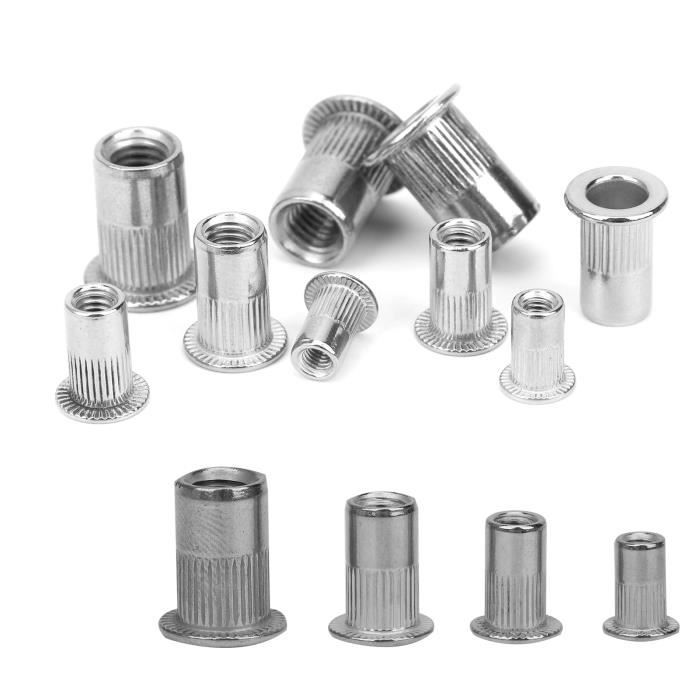 YOSOO Écrou à rivet 200 pièces en acier inoxydable mixte M3 M4 M5 M6 ...