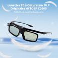 HYTOBP Lunettes à Obturateur 3D Lunettes 3D 1080P LCD Lunettes Confortable-Batterie Rechargeable Grande Monture Convient les myopies-1