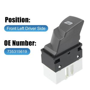 Interrupteur Lève-vitre électrique – Compatible Peugeot, Citroën, Fiat, Vauxhall