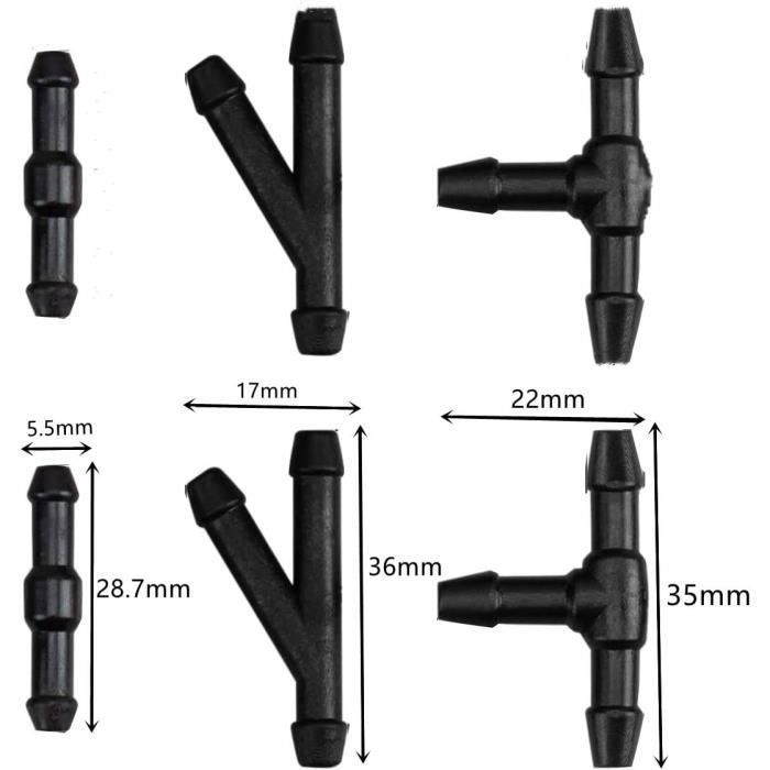 Kit De Buses Lave-glace Pour Jeep Grand Cherokee WK2 - 2 Buses Tuyau 2,2 M Connecteurs | Compatible 2011-2021 Kit De Buses Lave-glace Pour Jeep Grand Cherokee WK2 - 2 Buses Tuyau 2,2 M Connecteurs | Compatible 2011-2021