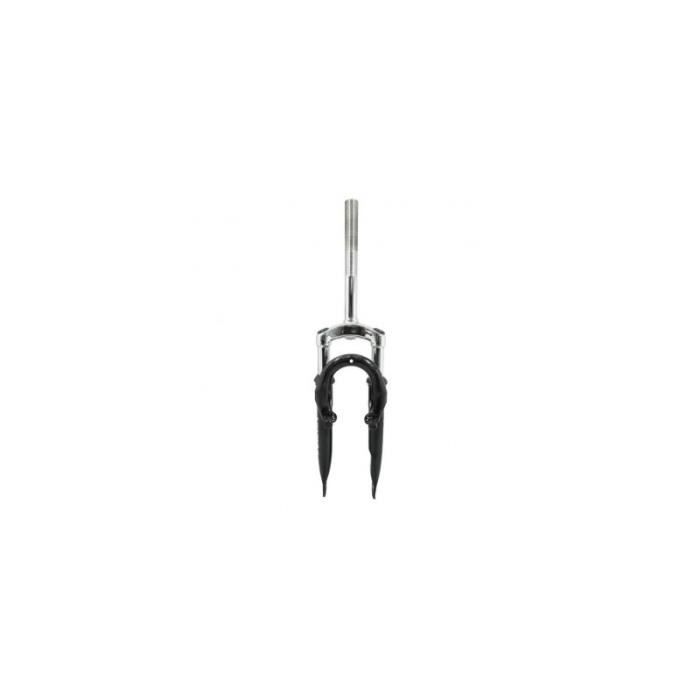 Fourche VTT 20" Suspendue Noire Filetée 1" V-Brake Avec Tasseaux - Motodak