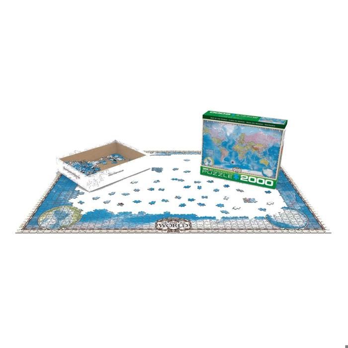 Puzzle Carte du Monde - Eurographics - 2000 pièces - Pour Adultes ...