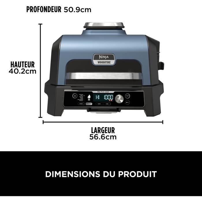 Thermosonde Additionnelle Ninja Pour Barbecue Électrique Fumoir Woodfire Pro Connect XL - Contrôle Cuisson Via App
