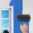 Rouleau à peinture - MEDIA WAVE STORE - Anti-goutte avec réservoir rechargeable - Poignée extensible - Bleu-2